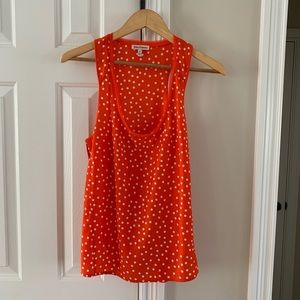 Juicy Couture Orange & White Dots Racerback Tank M